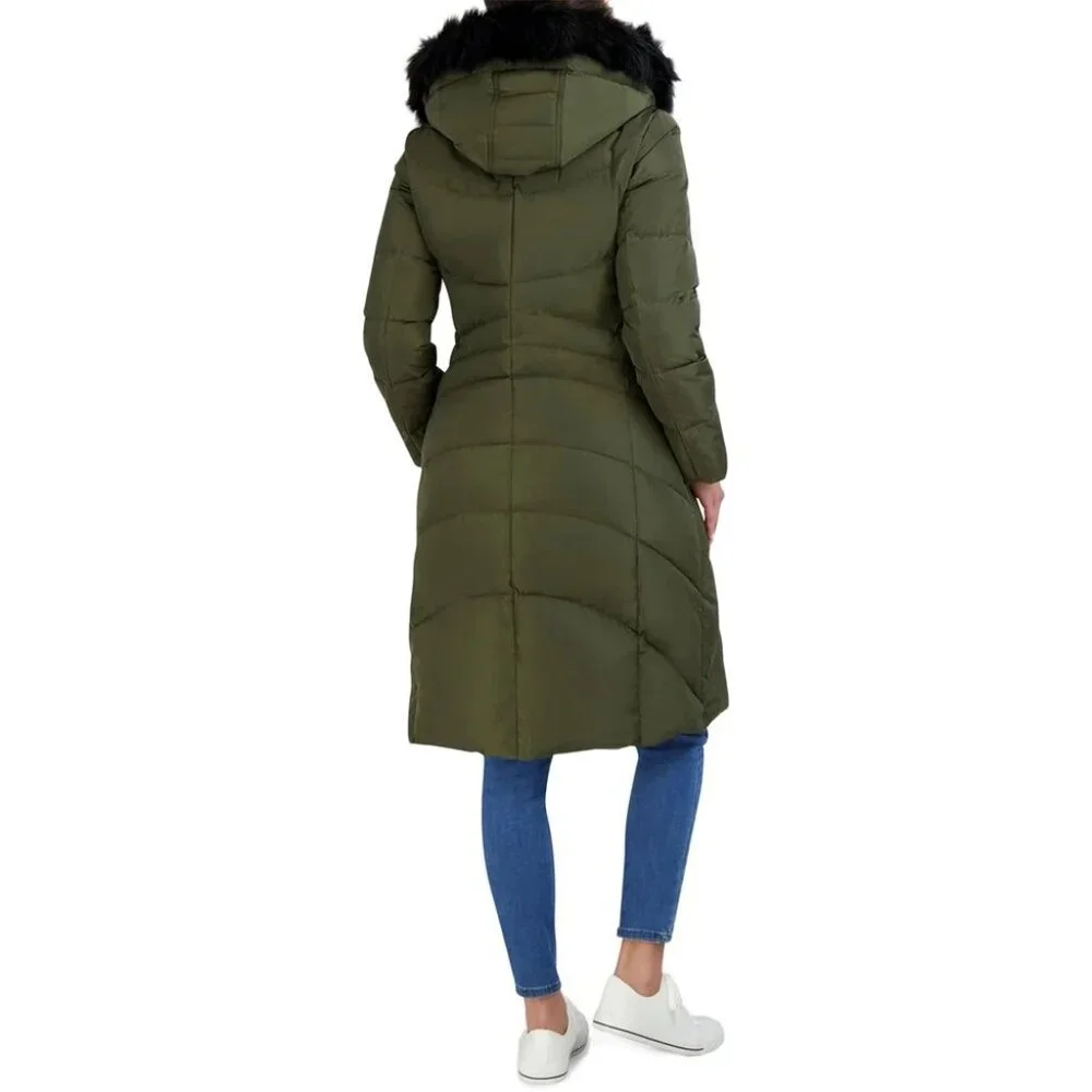 Cole Haan Down Coat Hood Green Size Small S/P New With Tag - Picture 2 of 3